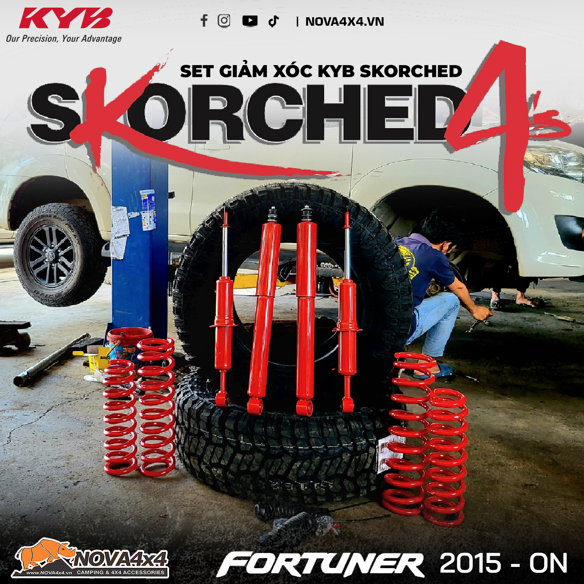 Full set giảm xóc KYB Skorched