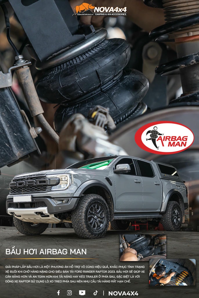 Bầu hơi Airbag Man Ford Ranger Raptor Bầu hơi Airbag Man Ford Ranger Raptor