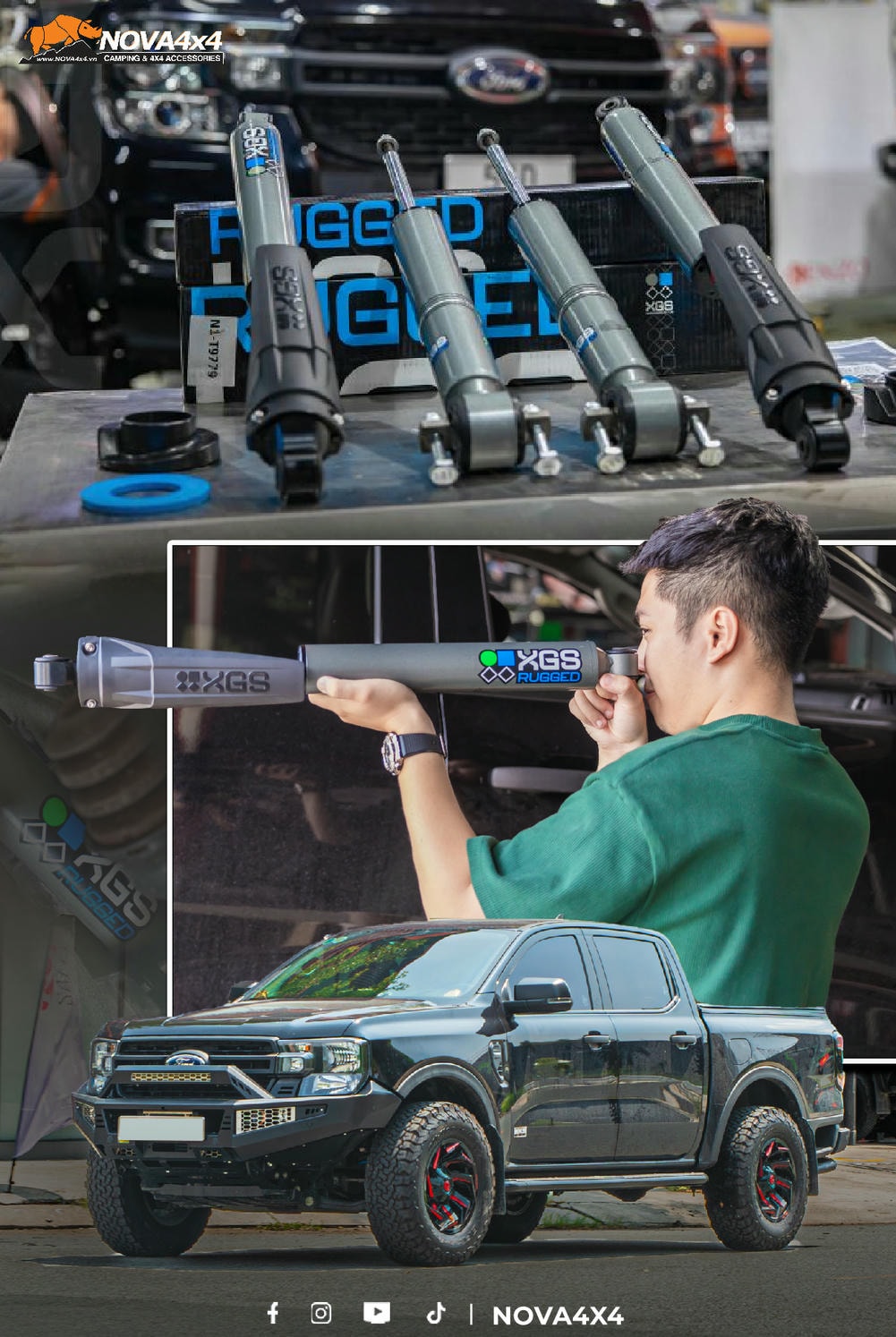 Giảm xóc TJM XGS Rugged cho Ford RAnger