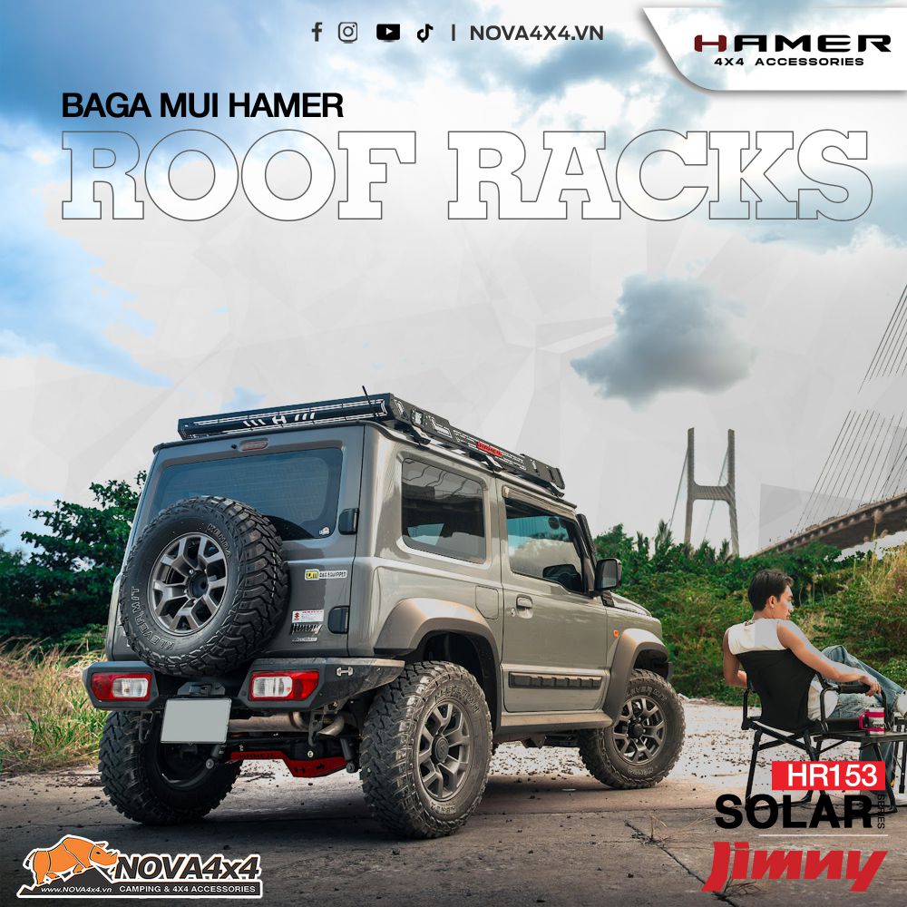 Baga mui Hamer Solar Roof Rack cho Suzuki Jimny JB74 (2018 – nay)