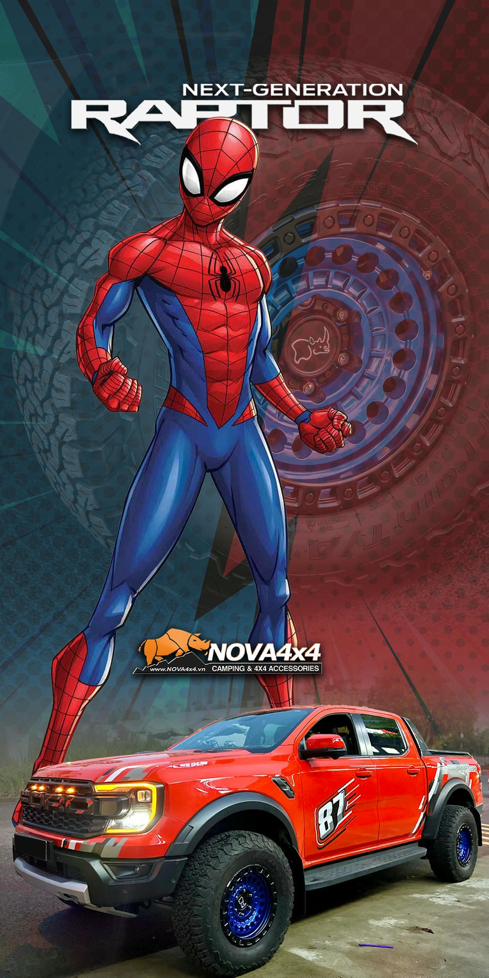 Độ Ford Ranger Raptor theo phong cách Spider-Man