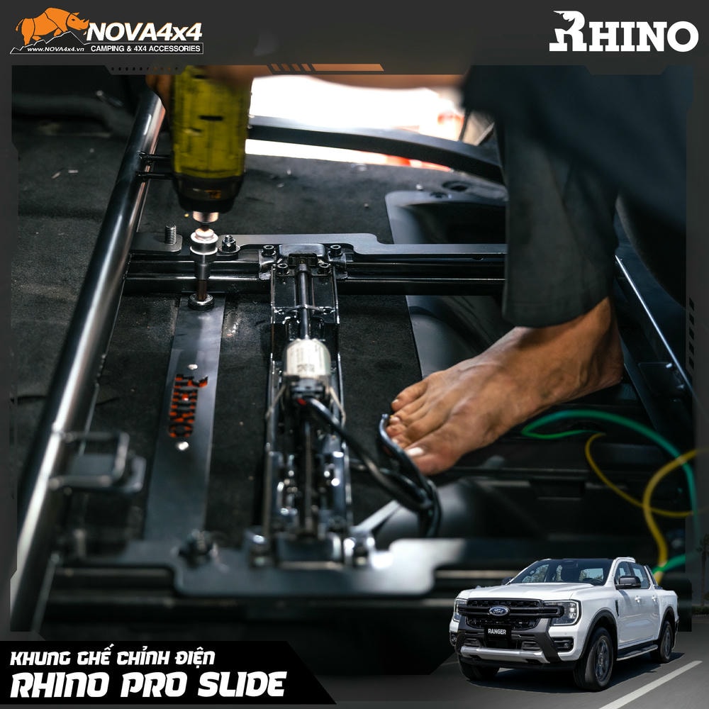 Khung ghế chỉnh điện Rhino Pro Slide – Ngồi sau như VIP Khung ghế chỉnh điện Rhino Pro Slide – Ngồi sau như VIP