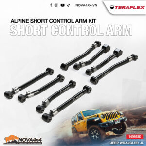 TeraFlex Alpine Short Control Arm Kit – Jeep Wrangler JL (8 tay đòn, nâng 0–4.5”) – Mã 1416610