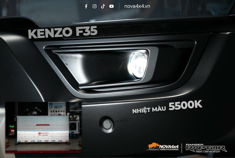 bi led gầm Kenzo F35-3000K-ánh sáng vàng xuyên sương