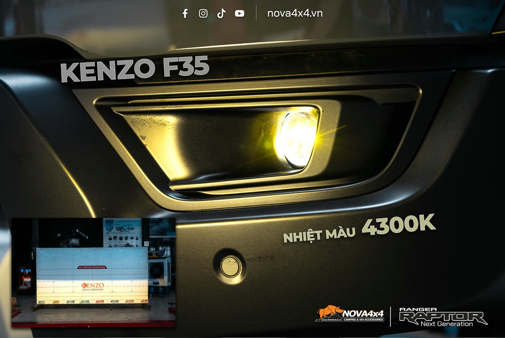 bi led gầm Kenzo F35-5500K-ánh sáng trắng thời trang