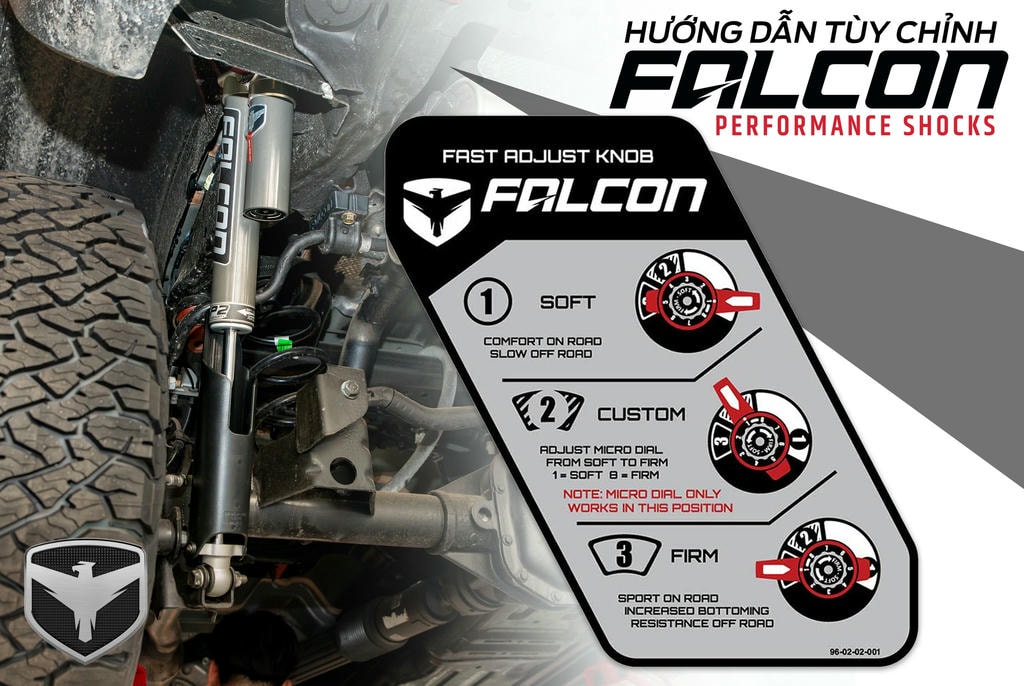 hướng dẫn điều chỉnh phuộc Falcon Shock