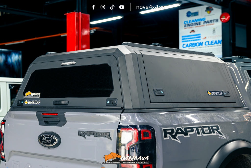 Nắp thùng cao Smartcap- bản độ Ford Ranger Raptor 2025 hoàn hảo
