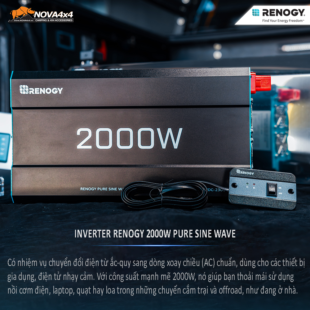 Renogy Inverter 2000W Pure Sine Wave