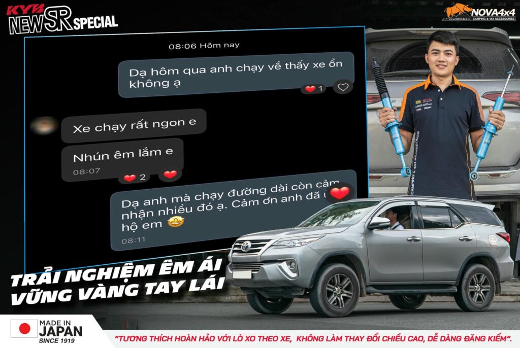 KYB New SR - phương án giảm xóc Fortuner dành cho anh em thường xuyên đi phố