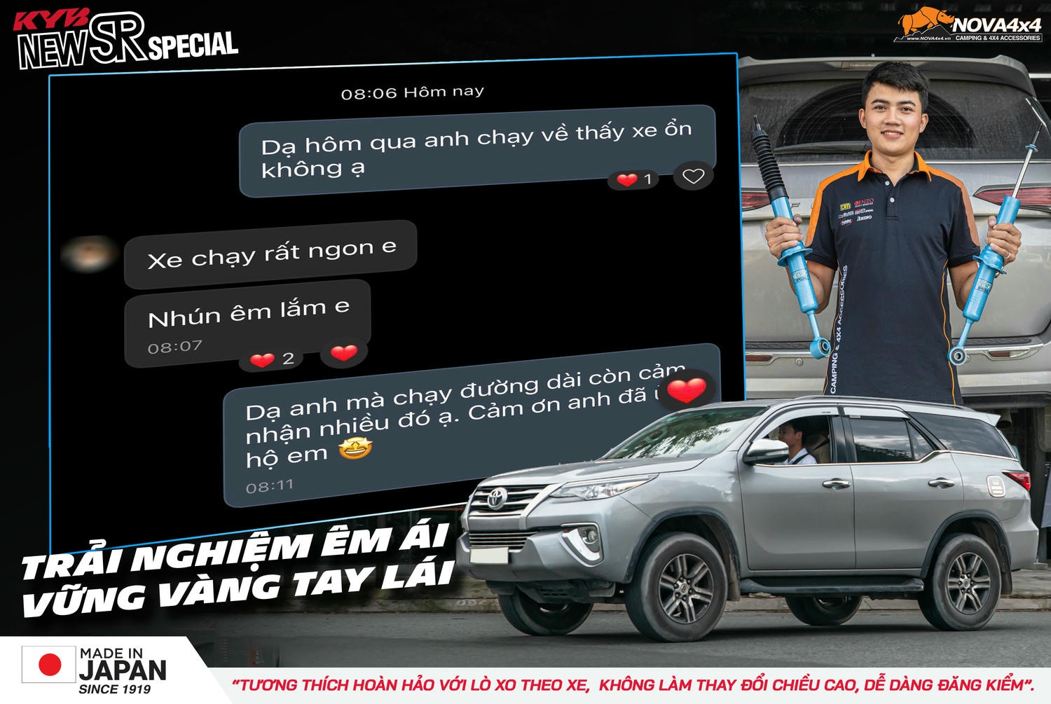 KYB New SR - phương án giảm xóc Fortuner dành cho anh em thường xuyên đi phố