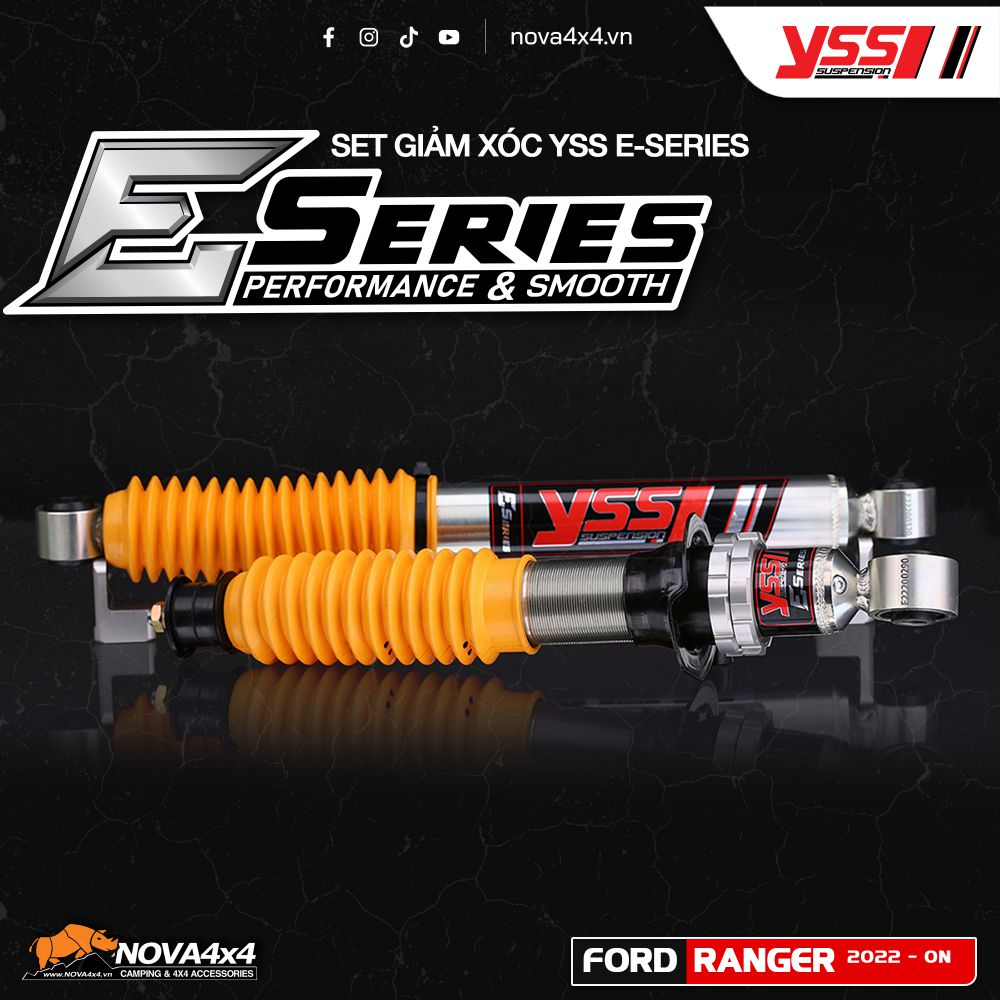 Giảm xóc YSS E-Series cho Ford Ranger Next-Gen – Ấm êm, ổn định, thể thao
