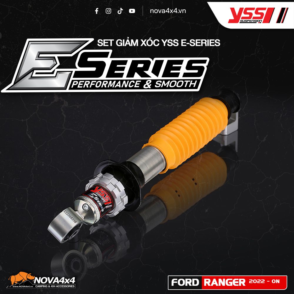 Giảm xóc YSS E-Series cho Ford Ranger Next-Gen – Ấm êm, ổn định, thể thao