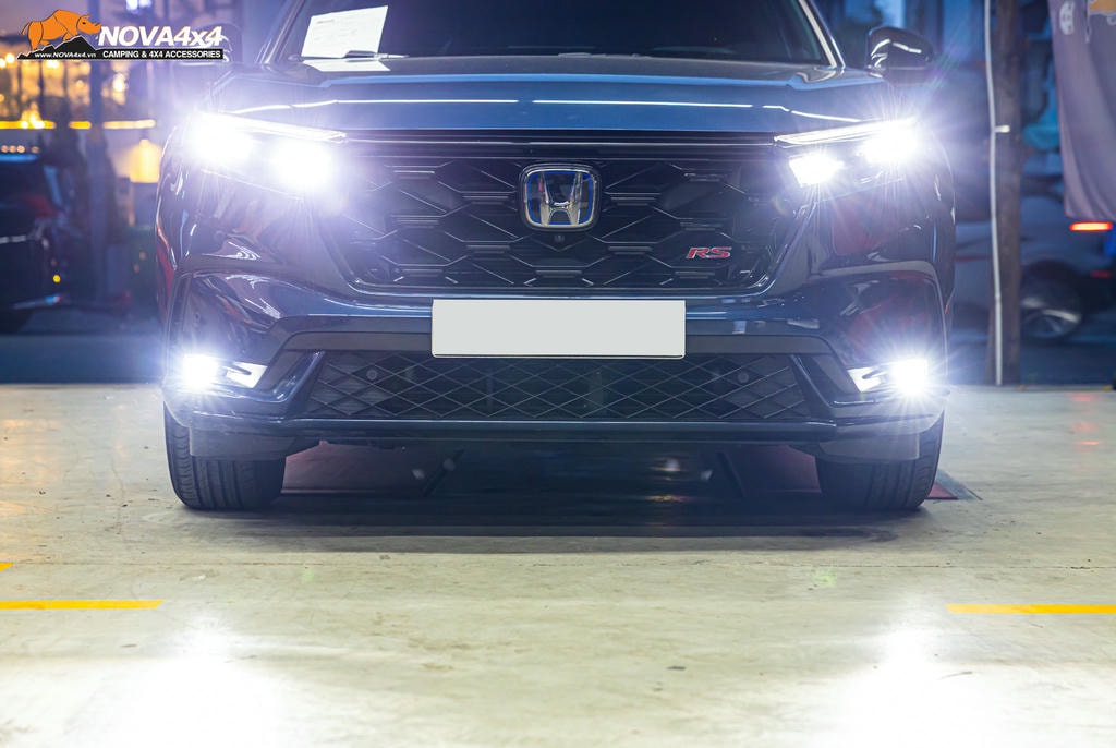 Độ đèn Honda CRV 2025 với Kenzo CX80: giải pháp sáng mạnh – gom – chuẩn an toàn khi đi đêm
