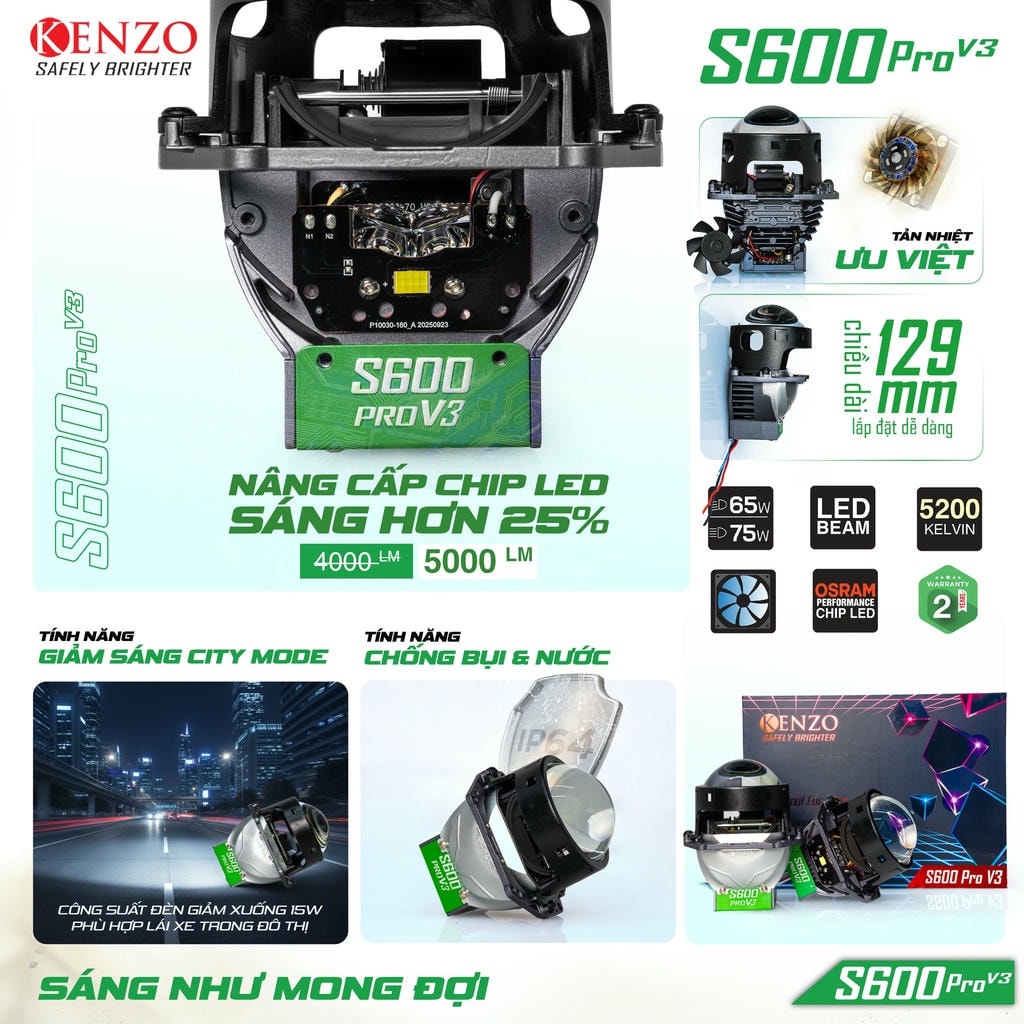 Bi led Kenzo S600 Pro V3