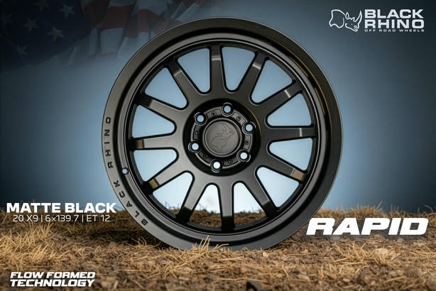 mâm Black Rhino Rapid màu matte black