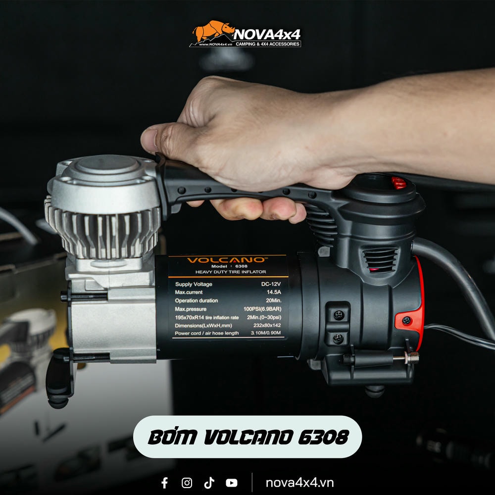 Bơm điện cầm tay VOLCANO 6308 – tiện nghi, an toàn