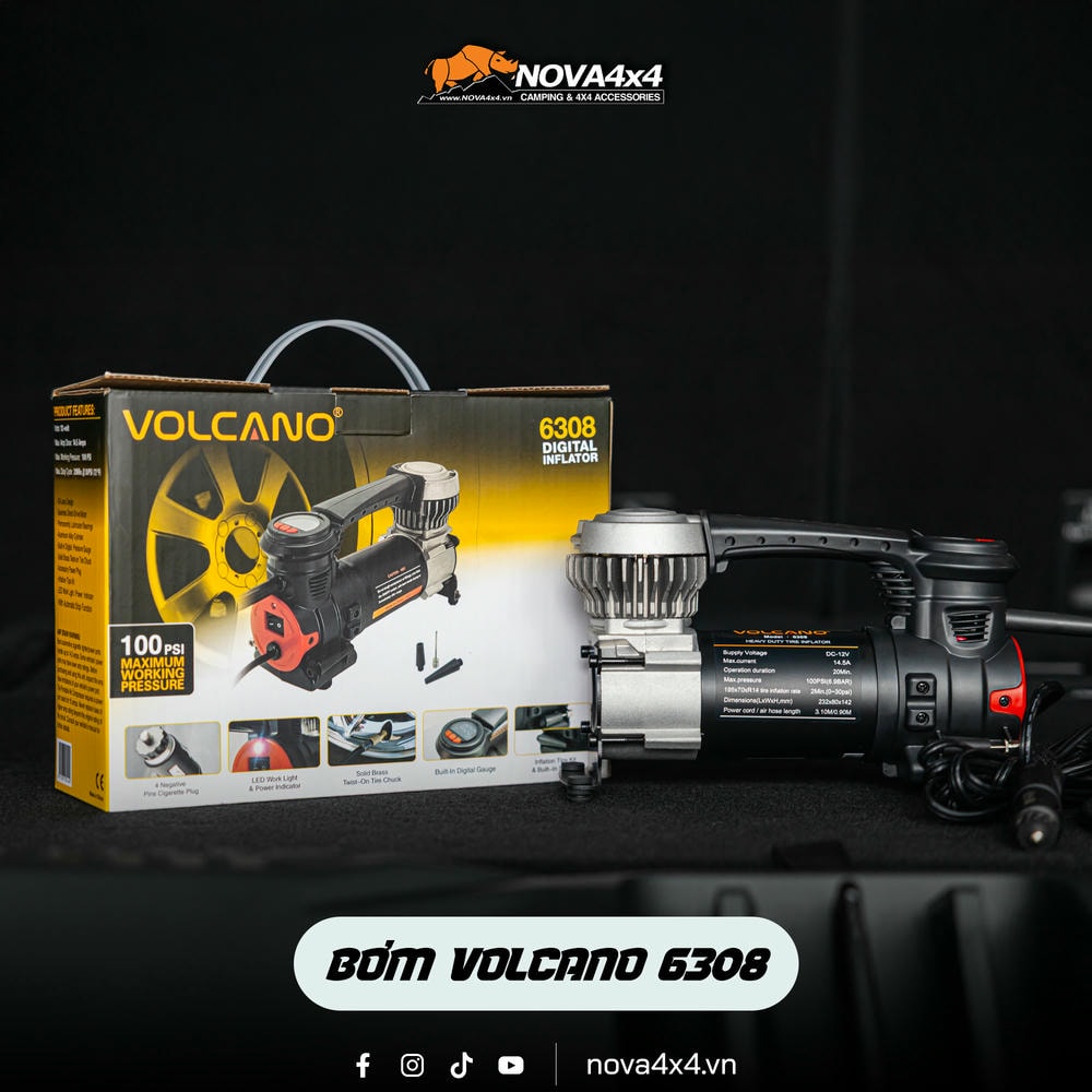 Bơm điện cầm tay VOLCANO 6308 – tiện nghi, an toàn