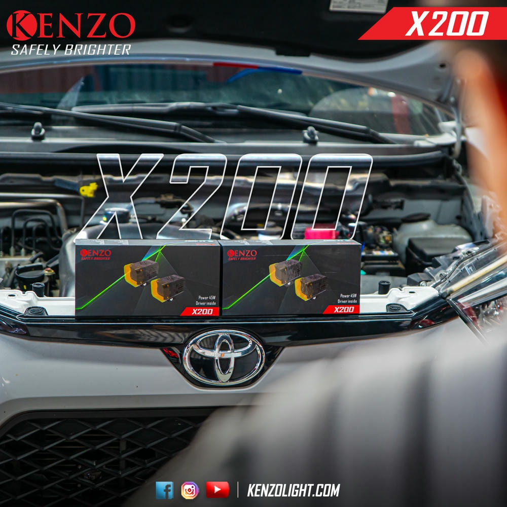 KENZO X200 – trợ sáng mini nhưng cực sáng - giải pháp độ đèn tăng sáng Toyota Raize hoàn hảo