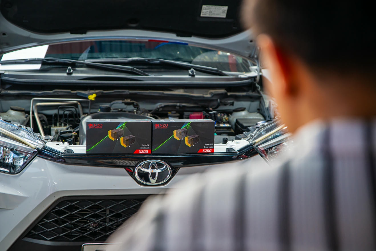 Kenzo X200: giải pháp độ đèn Toyota Raize sáng mạnh, ổn định, lái xe an toàn