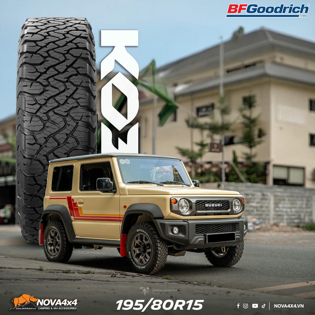 Lốp xe Suzuki Jimny: Chọn BFGoodrich KO3 chuẩn zin, an tâm đăng kiểm Lốp xe Suzuki Jimny: Chọn BFGoodrich KO3 chuẩn zin, an tâm đăng kiểm