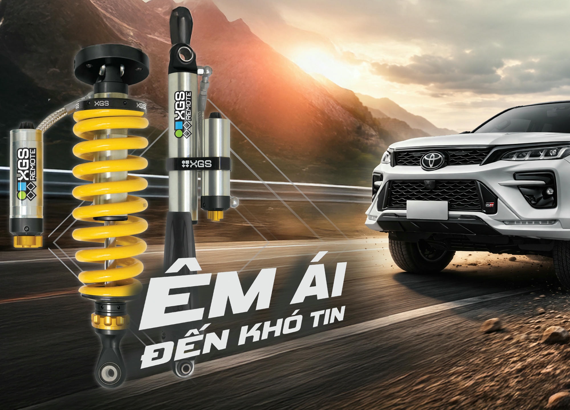 Cải thiện êm ái cho Fortuner – Bí quyết từ giảm xóc TJM XGS Remote