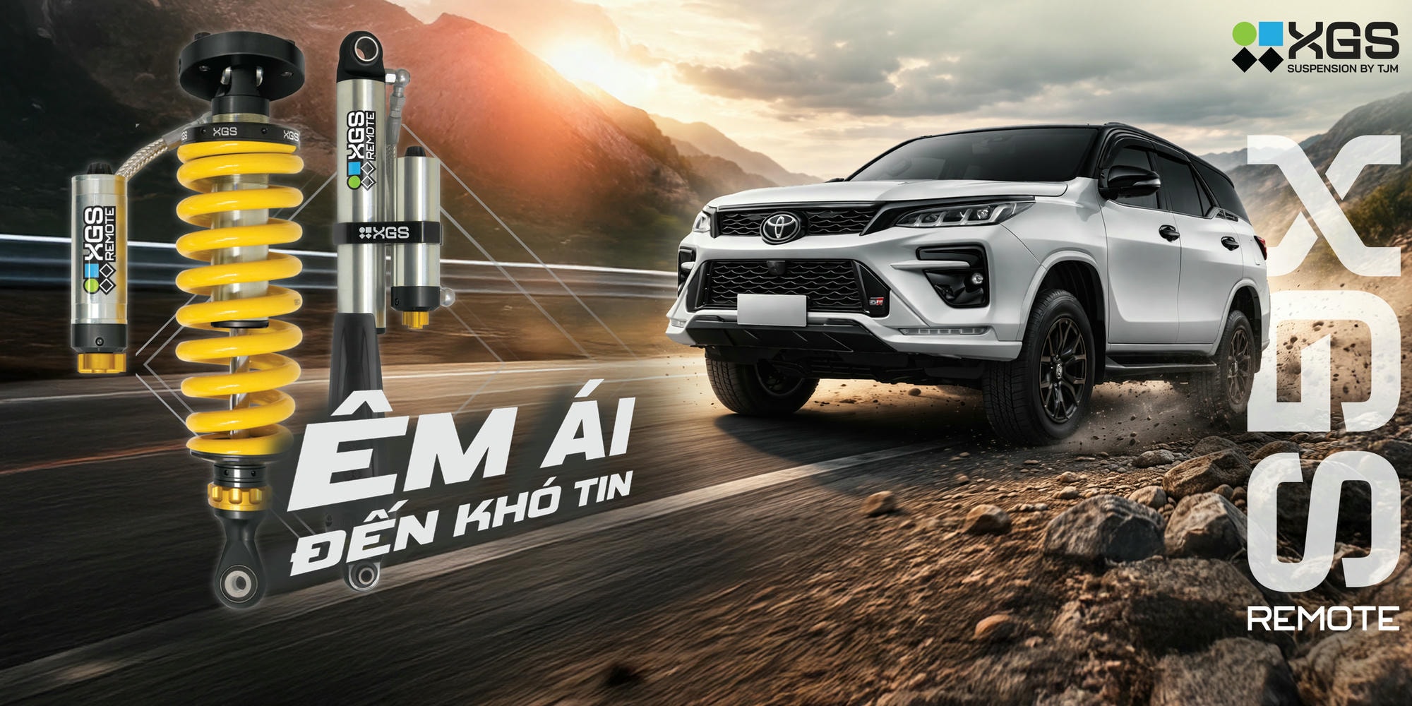 Cải thiện êm ái cho Fortuner – Bí quyết từ giảm xóc TJM XGS Remote Cải thiện êm ái cho Fortuner – Bí quyết từ giảm xóc TJM XGS Remote