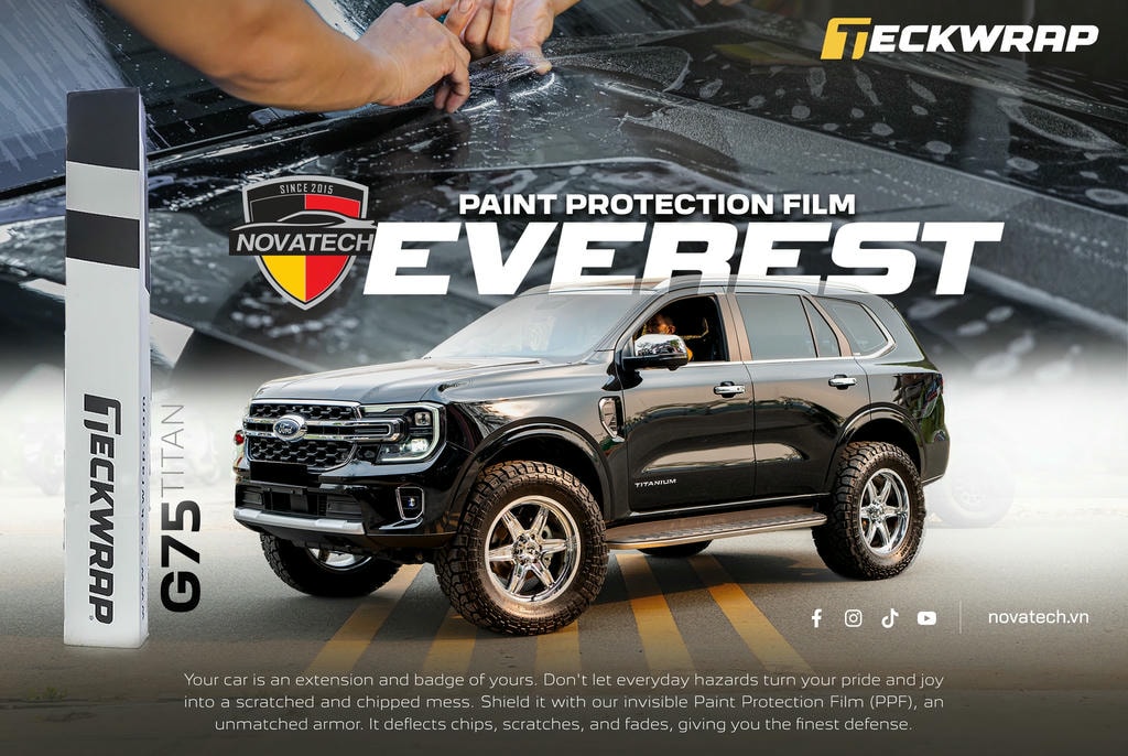 Dán PPF Ford Everest TeckWrap: Bảo vệ tuyệt đối sơn zin, giữ giá trị bền vững.