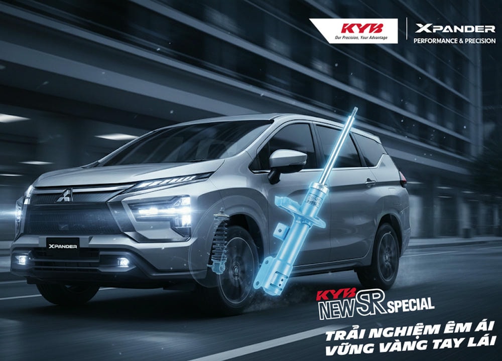 KYB New SR -giải pháp giúp Mitsubishi Xpander đi êm hơn đến từ Nhật Bản