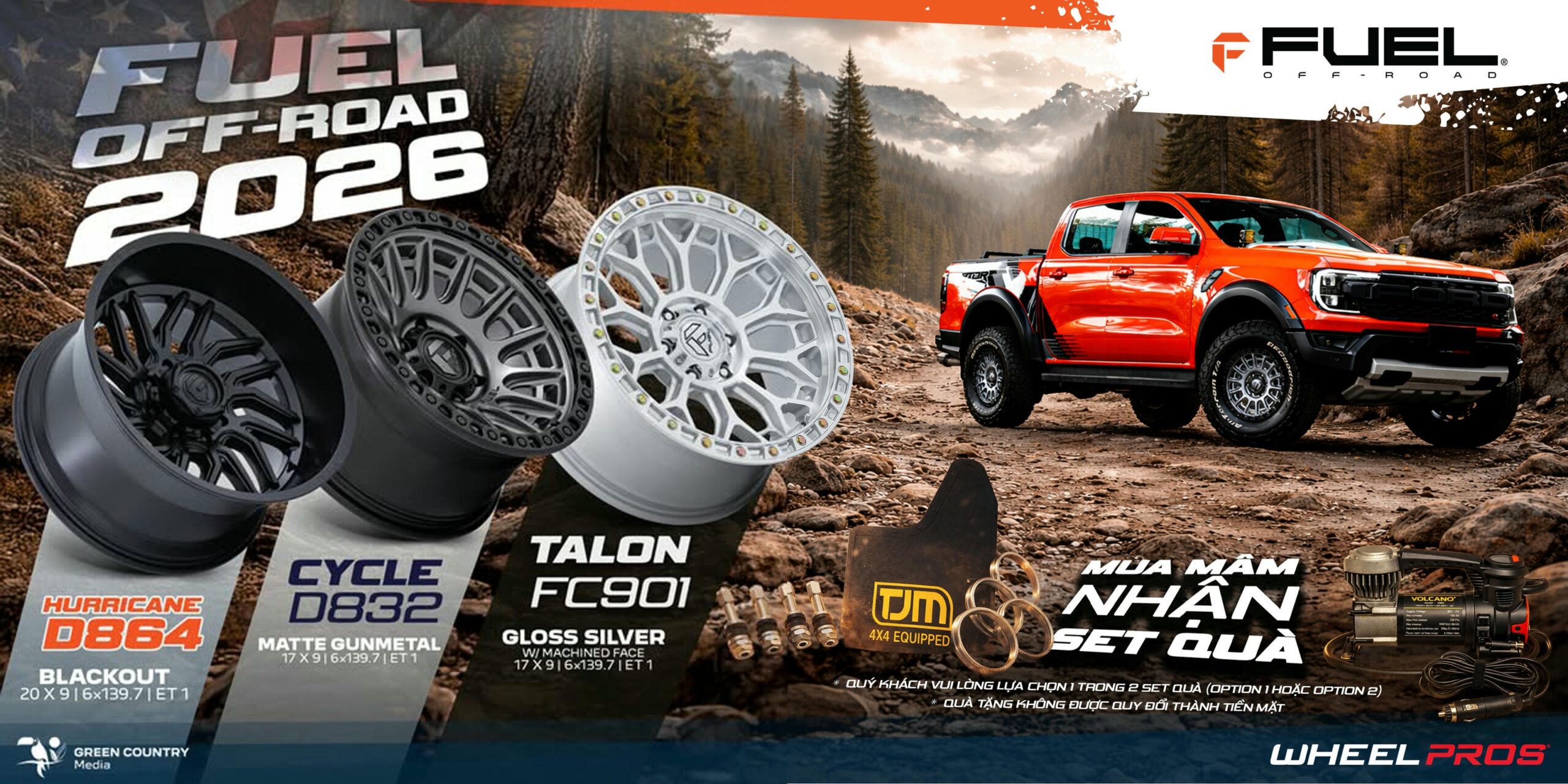 Ưu đãi khi mua trọn bộ mâm Fuel Offroad tại Nova4x4