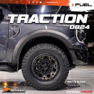 Mâm Fuel Offroad TRACTION D824 17×9 – Matte Black DDT