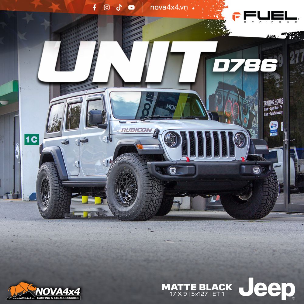 Mâm Fuel Offroad UNIT Fake Beadlock D786 17×9 – Matte Black