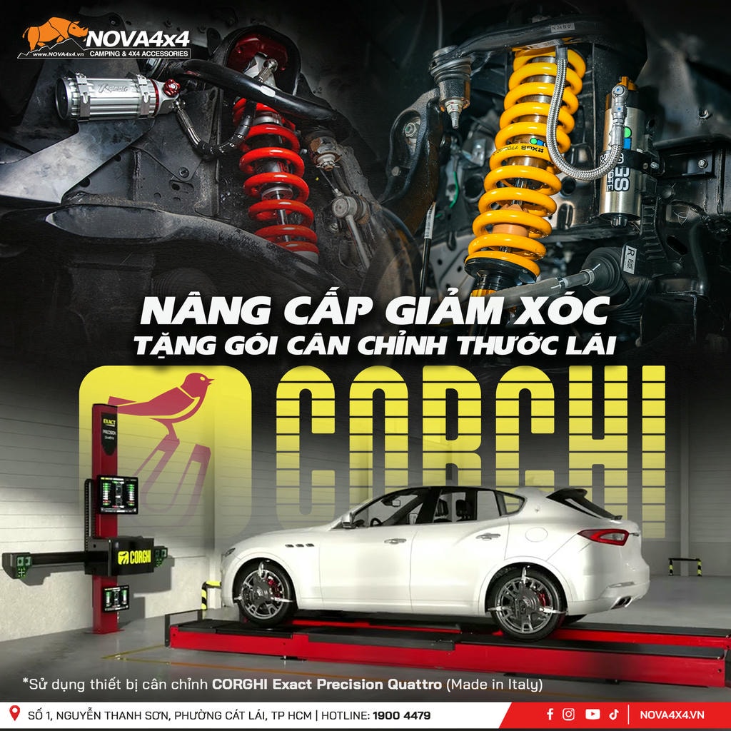 Miễn phí cân chỉnh thước lái khi nâng cấp giảm xóc