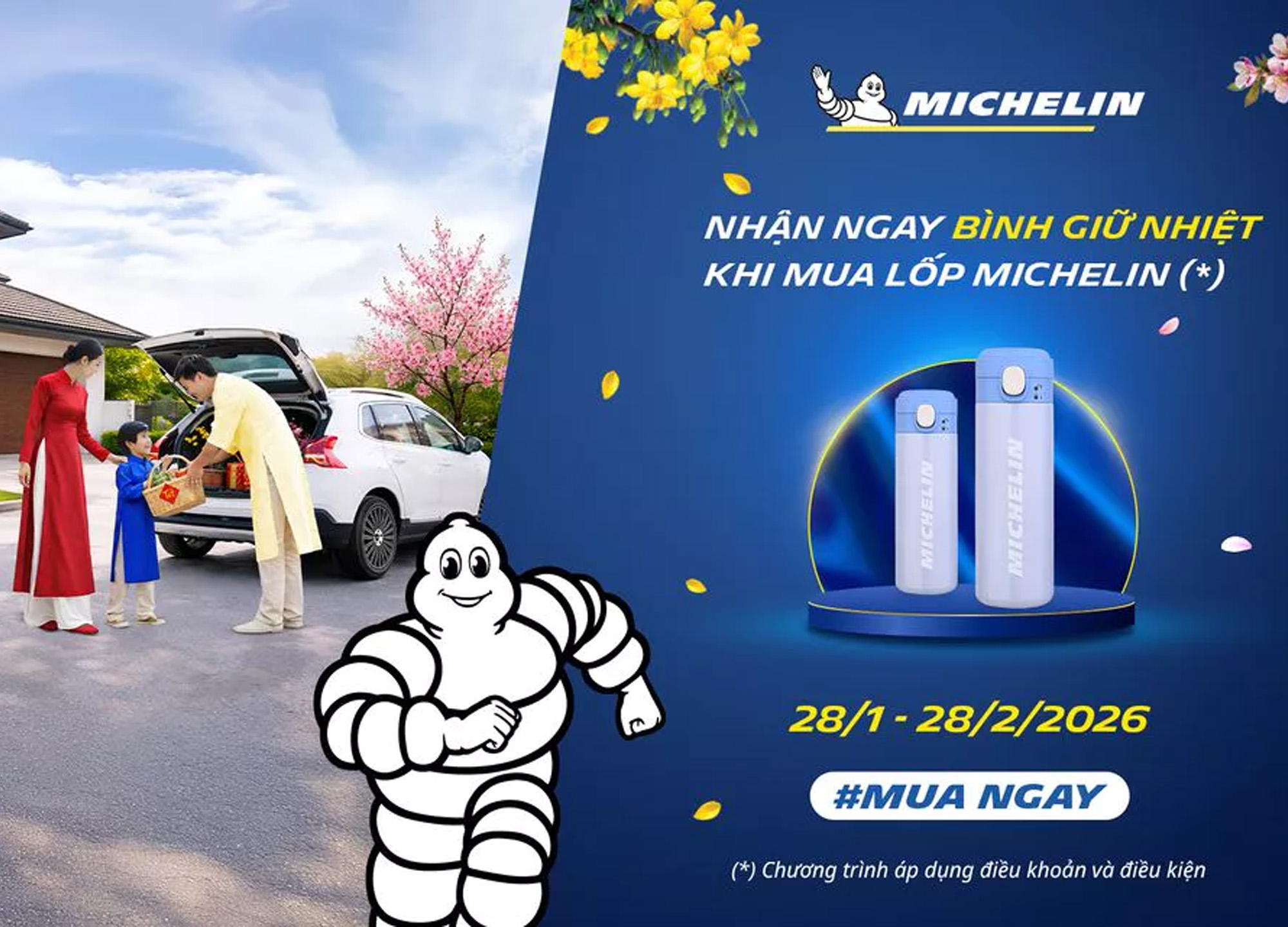 Chương trình khuyến mãi lốp Michelin 2026 lớn đầu năm