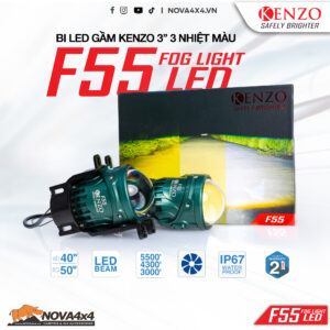 Bi Led gầm thế hệ mới Kenzo F55 – 3 inch – 3 nhiệt màu