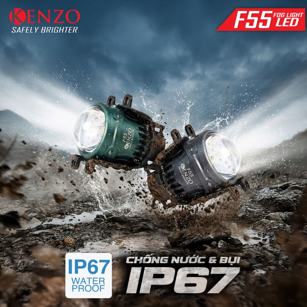 Khả năng chống nước của Bi Led gầm thế hệ mới Kenzo F55 – 3 inch 