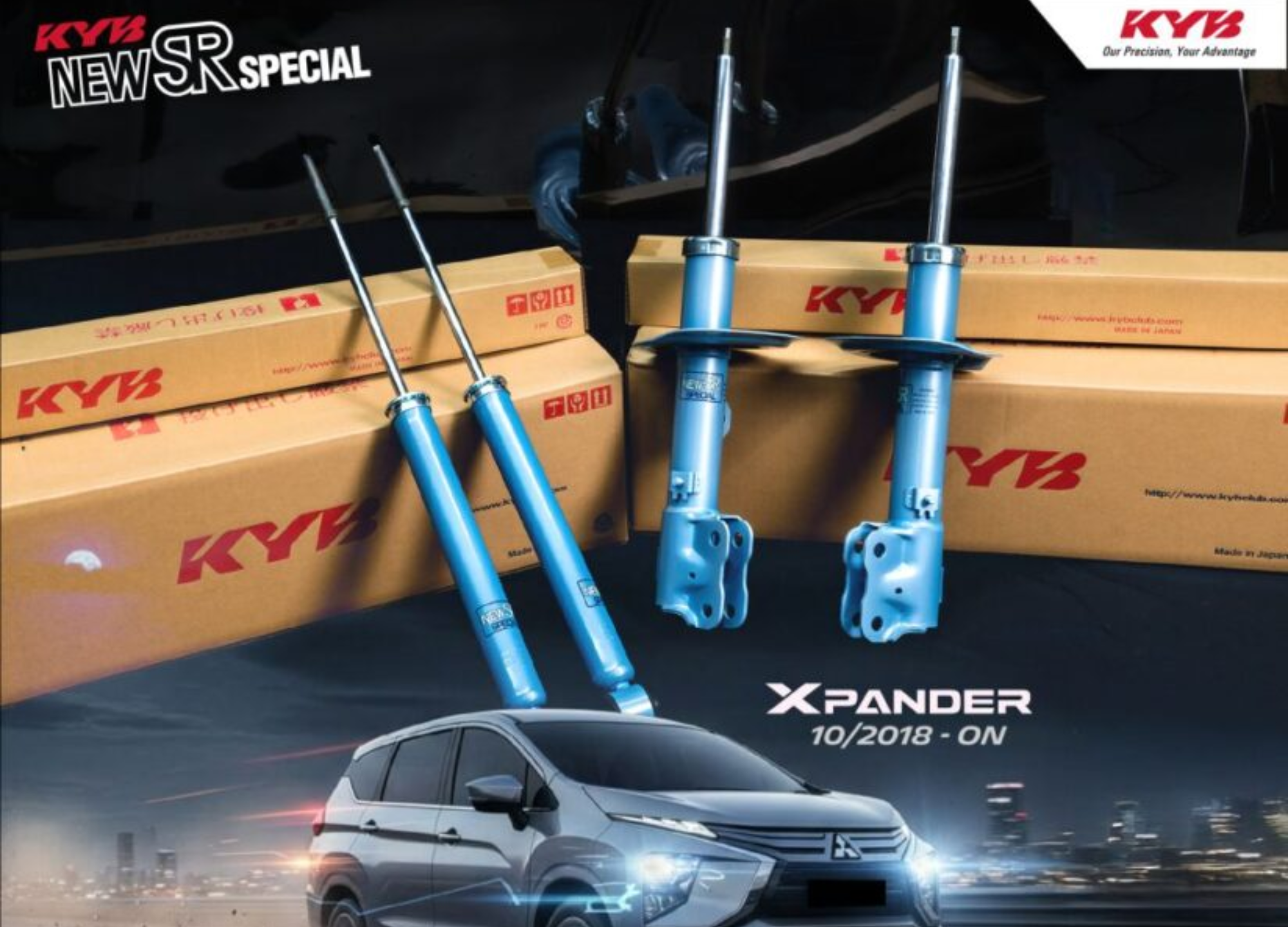 Giảm xóc Xpander chính hãng KYB | Hết bồng bềnh, êm ái cho Gia đình