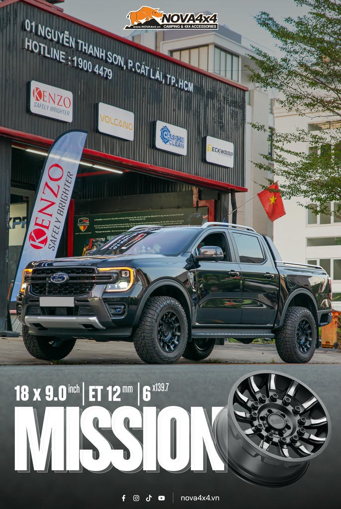 Nâng tầm bản lĩnh với mâm độ Wildtrak đẹp, dễ đăng kiểm cho anh thích sự hầm hố, ấn tượng