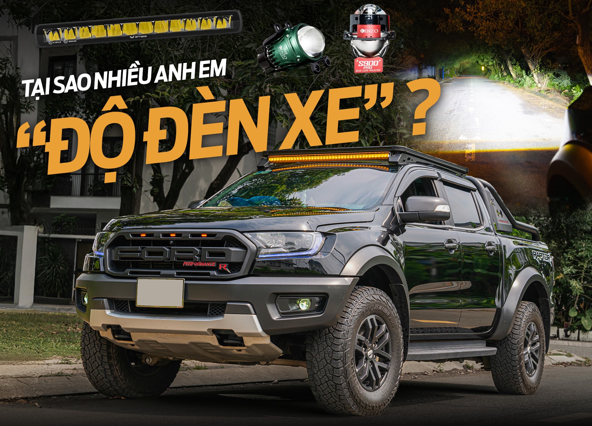 Độ đèn bán tải: Giải pháp tăng sáng an toàn, dễ đăng kiểm