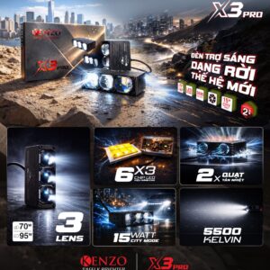 Đèn trợ sáng dạng rời Kenzo X3 Pro