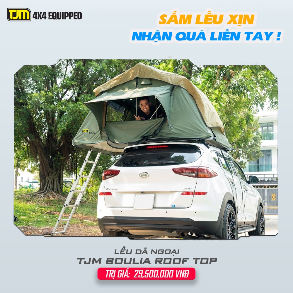 Lều trên nóc xe TJM Boulia Roof Top Tent (240 X 140 X 130 cm)