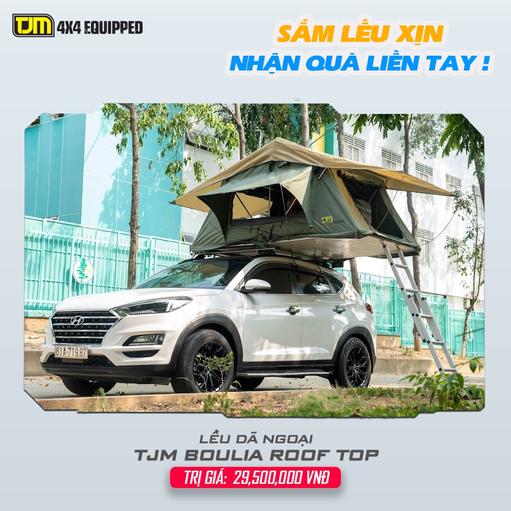 Lều trên nóc xe TJM Boulia Roof Top Tent (240 X 140 X 130 cm)