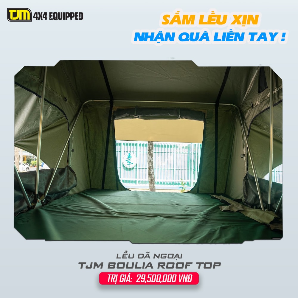 Lều trên nóc xe TJM Boulia Roof Top Tent (240 X 140 X 130 cm)
