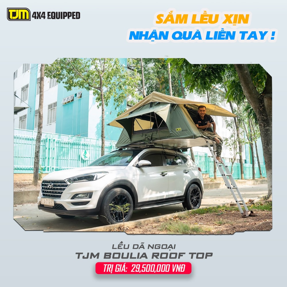 Lều trên nóc xe TJM Boulia Roof Top Tent (240 X 140 X 130 cm)
