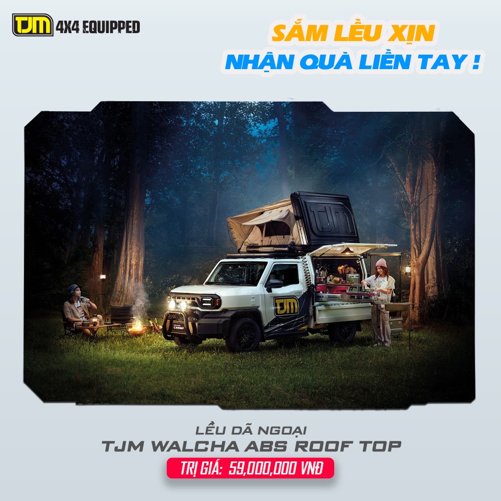 Lều dã ngoại mui cứng TJM Walcha ABS Roof Top Tent