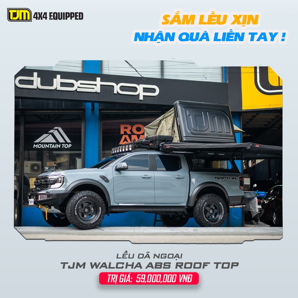 Lều dã ngoại mui cứng TJM Walcha ABS Roof Top Tent