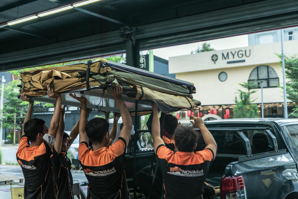 Lắp đặt lều nóc Mitsubishi Triton TJM Yulara