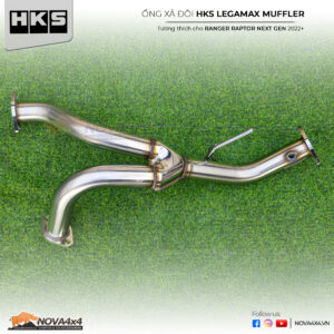 Ống xả HKS Legamax Muffler for Ford Raptor 2024+ 2.0L AdBlue) Carbon TIP ( Pô đôi)